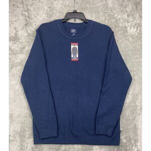 NWT Gap Men's Pullover Sweater Black Iris Size XL Seed Stitch‎